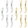 10Pcs 2 Colors Bowknot Rack Plating Brass Clear Cubic Zirconia Watch Band Clasps ZIRC-DC0001-10-1