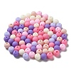 Frosted Opaque Acrylic Beads OACR-P019-01B-04-1