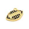 Rack Plating Brass Micro Pave Cubic Zirconia Pendants KK-P277-11G-2