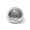 Non-Tarnish 304 Stainless Steel Chunky Dome Finger Ring for Men Women X-STAS-E168-09P-3