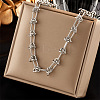 Stainless Steel Knot Thorn Link Chain Bracelets & Necklaces Sets WGD3F87-06-2