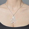 201 Stainless Steel Moon & Star Pendant Necklace NJEW-OY001-62-2