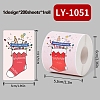 200Pcs Christmas Theme Paper Self-Adhesive Stickers DIY-M070-02H-1