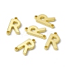 Rack Plating Brass Letter Connector Charms KK-C007-38G-R-1