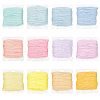 24Pcs 12 Colors Polyester Embroidery Threads DIY-CY0003-60-1