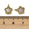 304 Stainless Steel Micro Pave Cubic Zirconia Charms STAS-K302-01A-G-3