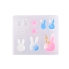 Bunny Theme Silhouette Silicone Molds X-DIY-L014-13-4