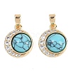 Brass Cubic Zirconia Pendants KK-U043-53G-06-1