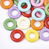 Painted Natural Wooden Linking Rings WOOD-Q040-003A-M-1