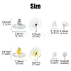 440Pcs 4 Styles Plastic Bell Ear Nuts KY-YW0001-57-2