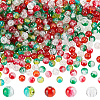 500Pcs 5 Colors Transparent Spray Painted Crackle Glass Beads CCG-PH0001-18-1