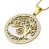 304 Stainless Steel Pendant Necklaces NJEW-S007-28G-2