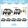 12Pcs Alloy Enamel Brooches JEWB-WR0001-13-2