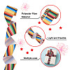 2Rolls 2 Styles Stripe Pattern Printed Polyester Grosgrain Ribbon OCOR-TA0001-37F-4