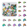 36Pcs 18 Style 304 Stainless Steel Stud Earring Findings STAS-TA0004-77-10