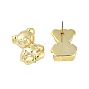 Bear CCB Plastic Stud Earrings for Women EJEW-Q382-04A-G-2