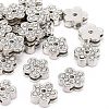 Flower Alloy Rhinestone Slide Charms LS-RSB358-3P-1