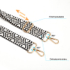 Two Tone Rhombus Pattern Polyester Braided Adjustable Bag Handles FIND-WH0129-27A-5