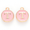 Golden Plated Alloy Enamel Charms X-ENAM-S118-07T-1