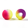 Spray Painted Acrylic Beads ACRP-N003-03-2