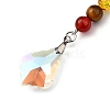 Chakra Leaf Crystal Suncatcher Dowsing Pendulum Pendants PALLOY-JF00460-01-4