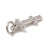 Brass Micro Pave Cubic Zirconia Charms KK-E077-02P-07-3