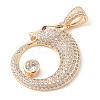 Brass Micro Pave Cubic Zirconia Pendants KK-S388-06G-2