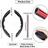 SUPERFINDINGS 2Pcs Fibre Car Steering Wheel Cover and 12Pcs PVC Air Conditioner Strip Decoration Cover AJEW-FH0002-40-5