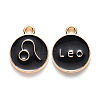 Alloy Enamel Pendants ENAM-S124-01B-08G-1