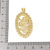 Brass Micro Pave Clear Cubic Zirconia Pendants KK-E111-36B-G-3