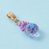 Glass Seed Beaded Pendants PALLOY-MZ00590-05-3