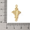 Rack Plating Brass Pave Clear Cubic Zirconia Virgin Mary Links Connector Charms KK-C067-08G-3