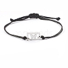 Adjustable Woven Nylon Link   Bracelets PW-WG8D959-02-1