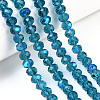 Electroplate Glass Beads Strands EGLA-A034-T6mm-L25-4