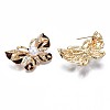 Butterfly Enamel Pin with Rhinestone JEWB-N007-092-3