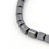 Mens Saint Cross Magnetic Synthetic Hematite Pendant Necklaces NJEW-F026-12-3