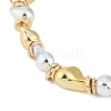 Two Tone Alloy Irregular Twist Beaded Necklaces for Women NJEW-Z043-01PG-01-3