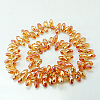 Electroplate Glass Faceted Teardrop Beads Strands EGLA-D014-29-2