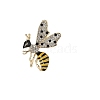 Personality Alloy Rhinestone Bee Brooch PW-WG64C22-01-1