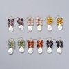 Natural Gemstone Dangle Earrings EJEW-JE03876-1