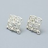 Alloy Stud Earring Findings PALLOY-F255-08MS-1