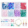   160Pcs 8 Style Transparent Spray Painted Glass Beads GLAA-PH0002-42-2