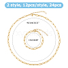 316L Surgical Stainless Steel Flat Paperclip Chains Bracelets & Necklaces Sets SJEW-HS00002-2