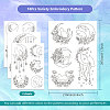 4 Sheets 11.6x8.2 Inch Stick and Stitch Embroidery Patterns DIY-WH0455-085-2