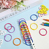 100Pcs 5 Colors Zinc Alloy Loose Leaf Book Binder Hinged Rings FIND-SP0002-66-4