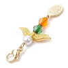 Angel Acrylic & Shell Pearls Pendant Decorations HJEW-JM02459-5