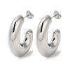 Non-Tarnish 304 Stainless Steel Ring Stud Earrings EJEW-Z026-06P-1