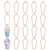 20Pcs Alloy Open Back Bezel Pendants FIND-CA0011-50RG-1