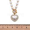 Ion Plating(IP) 304 Stainless Steel Crystal Rhinestone Heart Pendant Necklaces NJEW-P320-20G-5