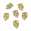 Holy Oval Carved Virgin Mary Tibetan Style Alloy Chandelier Component Links TIBEP-LF0961YKG-AG-FF-1